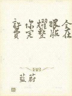 许你耀眼全集免费完整版在线观看