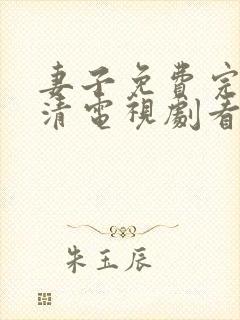 妻子免费完整高清电视剧看