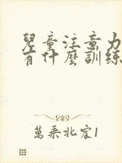 儿童注意力集中有什么训练方法