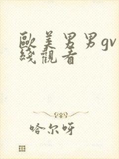 欧美男男gv在线观看