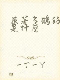 原著多鹤的结局是什么