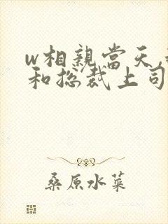 w相亲当天,我和总裁上司领证了》