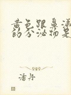 黄色跟鼻涕一样的分泌物是什么