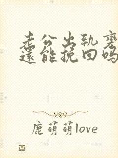 老公出轨变心了还能挽回吗