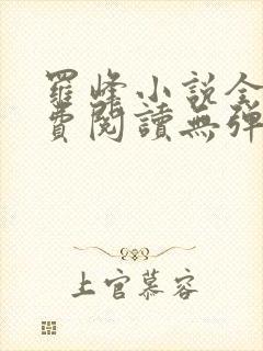 罗峰小说全文免费阅读无弹窗