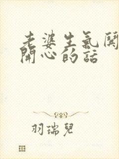 老婆生气哄老婆开心的话