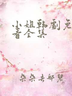 小姐韩剧免费观看全集