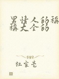 男情人的称呼昵称大全的