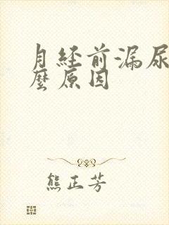 月经前漏尿是什么原因