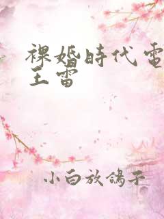 裸婚时代电视剧王雷