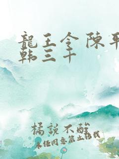 龙王令 陈平 韩三千