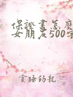 保证书怎么写给女朋友500字