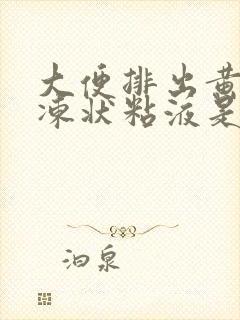 大便排出黄色果冻状粘液是怎么回事