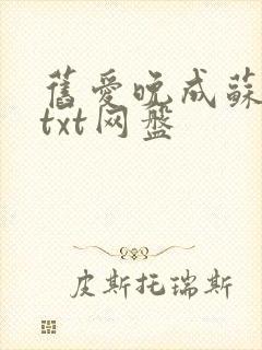 旧爱晚成苏清绾txt网盘