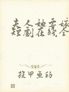 夫人她要嫁人了短剧在线全集免费