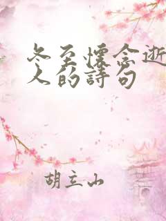 冬至怀念逝去亲人的诗句