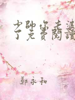 少帅你老婆又跑了免费阅读全