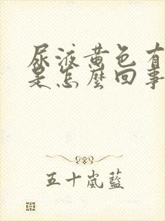 尿液黄色有泡沫是怎么回事