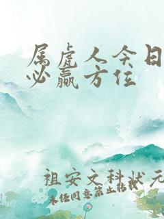 属虎人今日打牌必赢方位