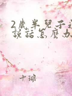 2岁半儿子还不说话怎么办呢