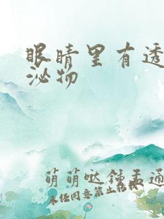 眼睛里有透明分泌物