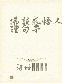 佛说感悟人生哲理句子