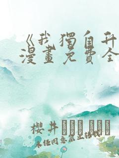 《我独自升级》漫画免费全集