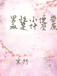 男性小便带一点血是什么原因