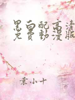 黑白配高清播放免费动漫版