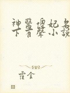 神医傻妃名动天下有声小说完整