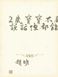 2岁宝宝不愿意说话但都能听懂