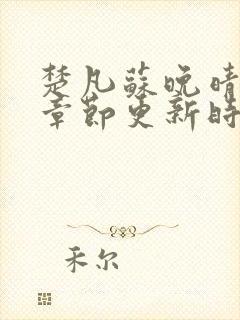 楚凡苏晚晴最新章节更新时间与小说