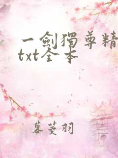 一剑独尊精校版txt全本