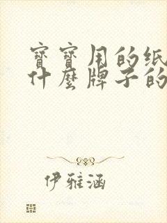 宝宝用的纸尿裤什么牌子的好