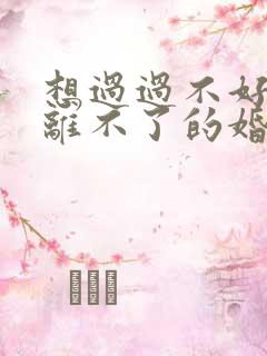 想过过不好想离离不了的婚姻怎么办