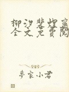 柳汐裴煜宁小说全文免费阅读 小说