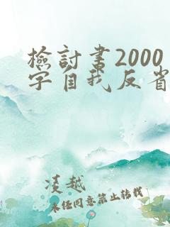 检讨书2000字自我反省点外卖