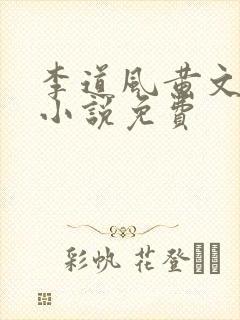 李道风黄文茵的小说免费
