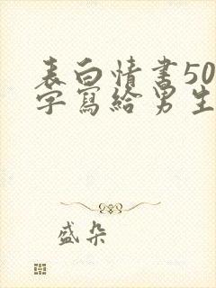 表白情书500字写给男生