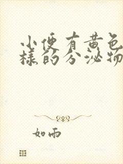 小便有黄色渣渣样的分泌物