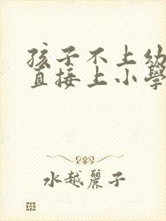 孩子不上幼儿园直接上小学