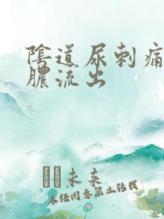 阴道尿刺痛有白脓流出