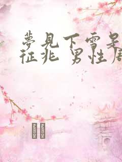 梦见下雪是什么征兆 男性周公解梦