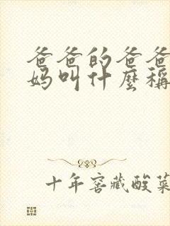 爸爸的爸爸的妈妈叫什么称呼呢