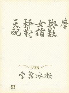 天秤女与摩羯男配对指数