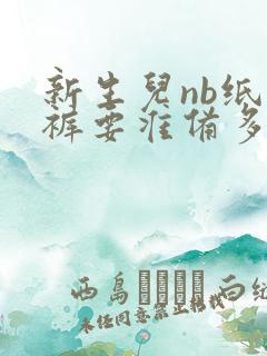 新生儿nb纸尿裤要准备多少