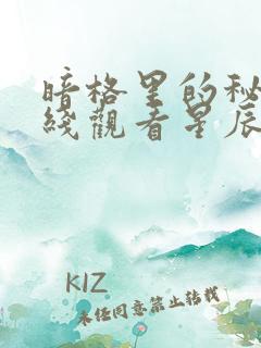 暗格里的秘密在线观看星辰