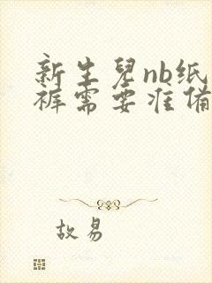 新生儿nb纸尿裤需要准备多少片