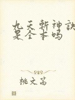 九天斩神诀林辰是全本吗