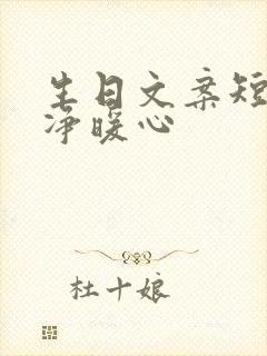 生日文案短句干净暖心